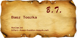 Basz Toszka névjegykártya